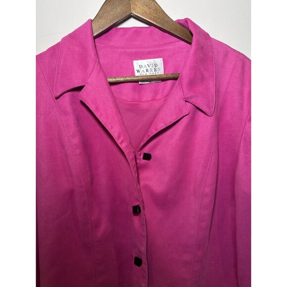 David Warren New York Vintage Magenta Blazer – Black Square Button Statement Jac - Picture 7 of 9